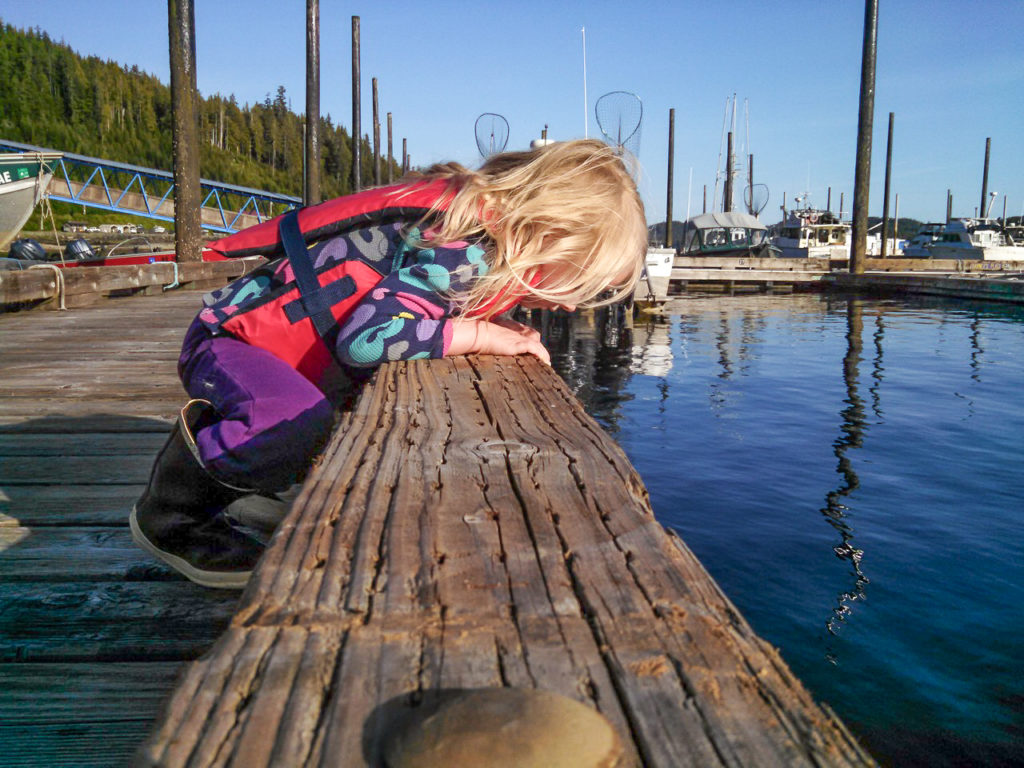 Evey Cook on the Thorne Bay Dock