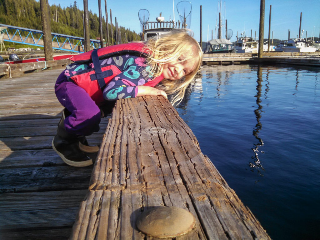 Evey Cook on the Thorne Bay Dock